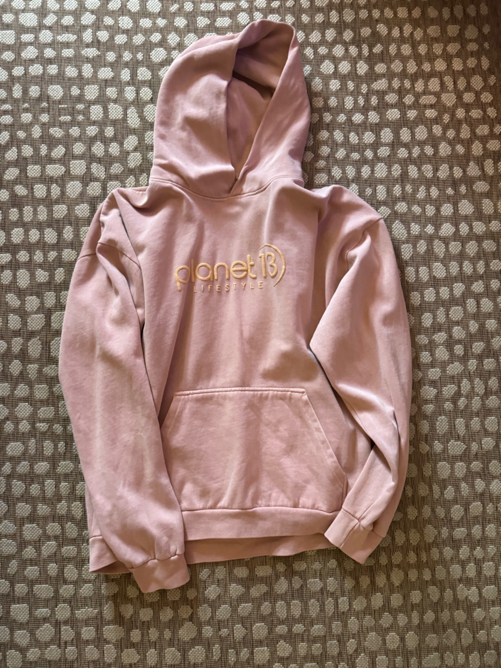 Planet 13 Lifestyle Pink Embroidered Hoodie XL Oversized Las Vegas Cannabis